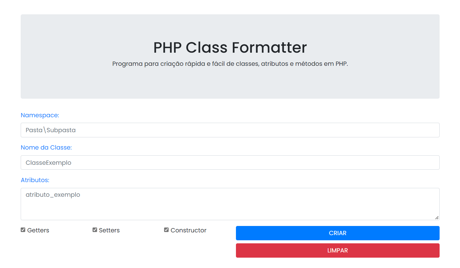 PHP Class Formatter